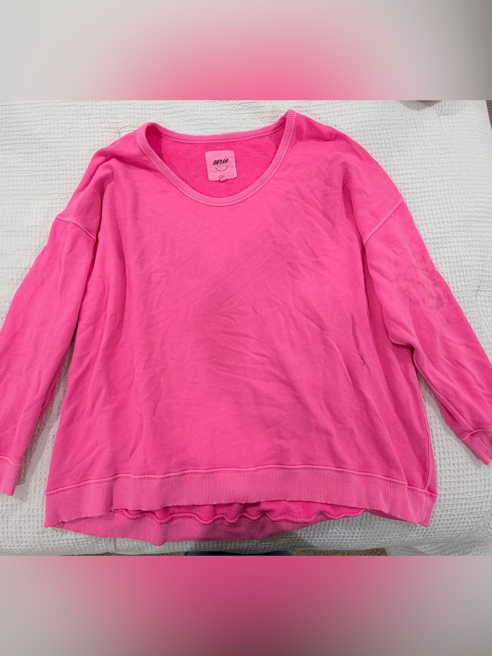 aerie Hot Pink Pullover Sweatshirt
